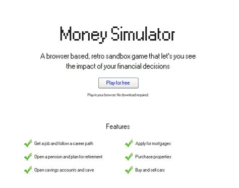 Money Simulator: A browser based, retro sandbox game that let's .